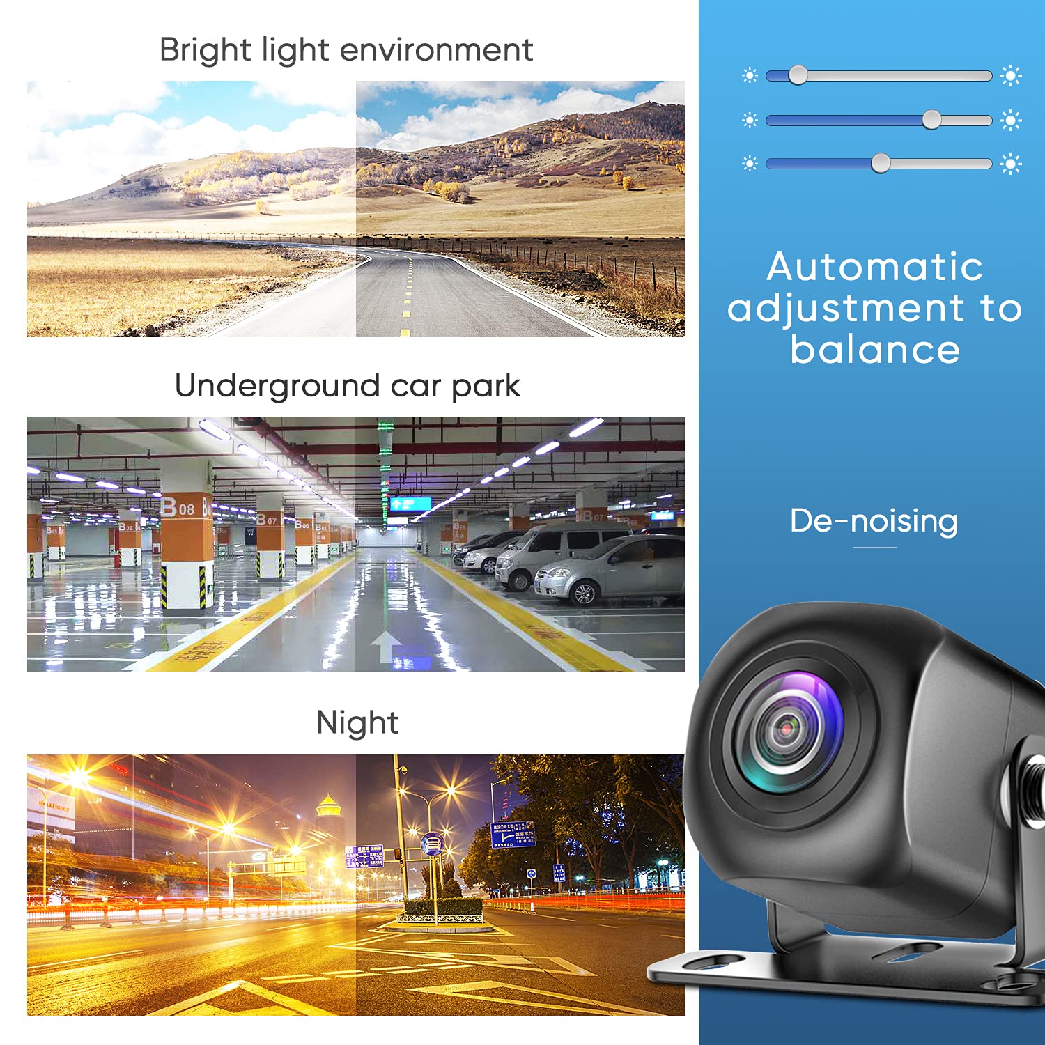 PixelMan AHD 1080P Backup Camera - 170° Wide Angle Metal Rear View Reversing Camera with Clear Night Vision & IP69 Waterproof for Cars, SUVs, RVs - Perfect for Safe Parking and Night Driving