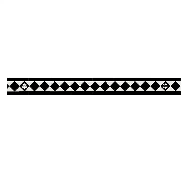 Klinker Encaustic Tiles 5 x 5 cm Black & White - Perfect for Kitchen Backsplash, Bathroom Walls & DIY Home Decor Projects
