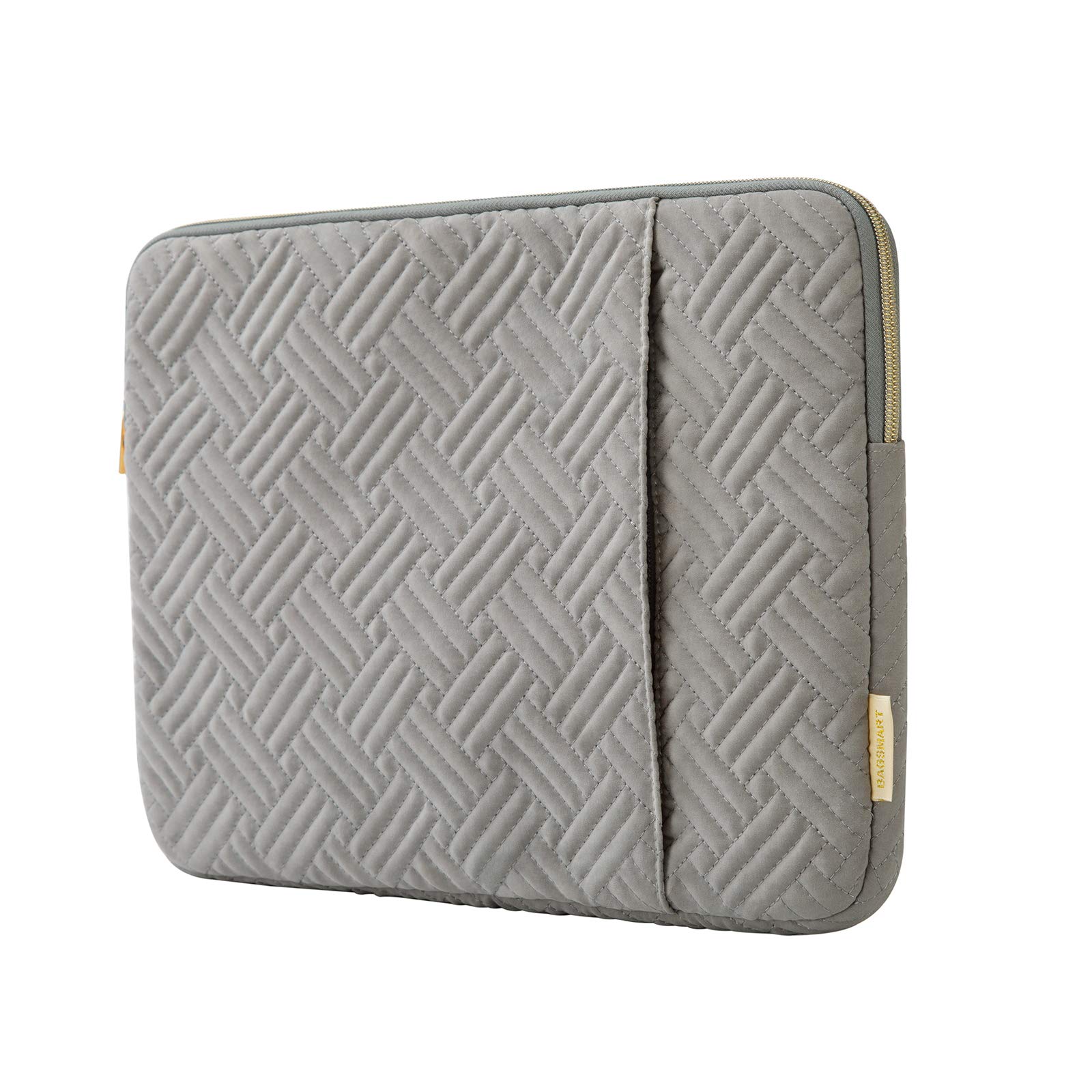 BAGSMART Waterproof Laptop Sleeve for 13-13.3 Inch MacBook Air & Pro 14 Inch - Lightweight Protective Case with Storage Pocket (Grey) | Perfect for Travel, Office & School Use