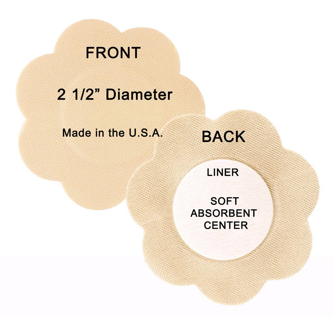 BRAZA Swim Petal Tops - Disposable Nipple Covers (5 Pairs) - Waterproof & Adhesive for Swimsuits, Dresses & Backless Outfits