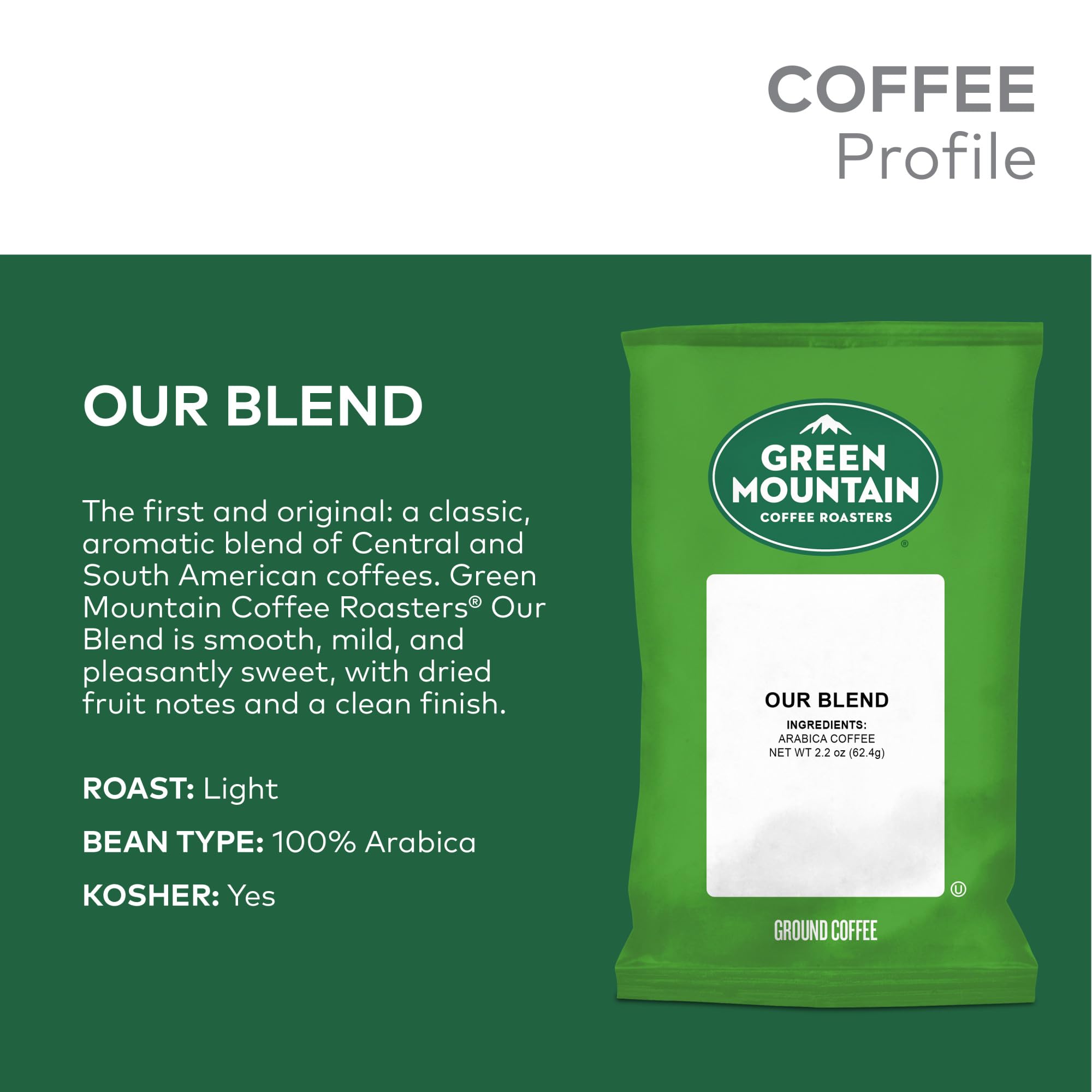 Green Mountain Coffee Roasters Our Blend K-Cup Pods - 100 Count (2.2 oz) Medium Roast Coffee for Keurig Brewers | Perfect for Office, Home & Morning Brew