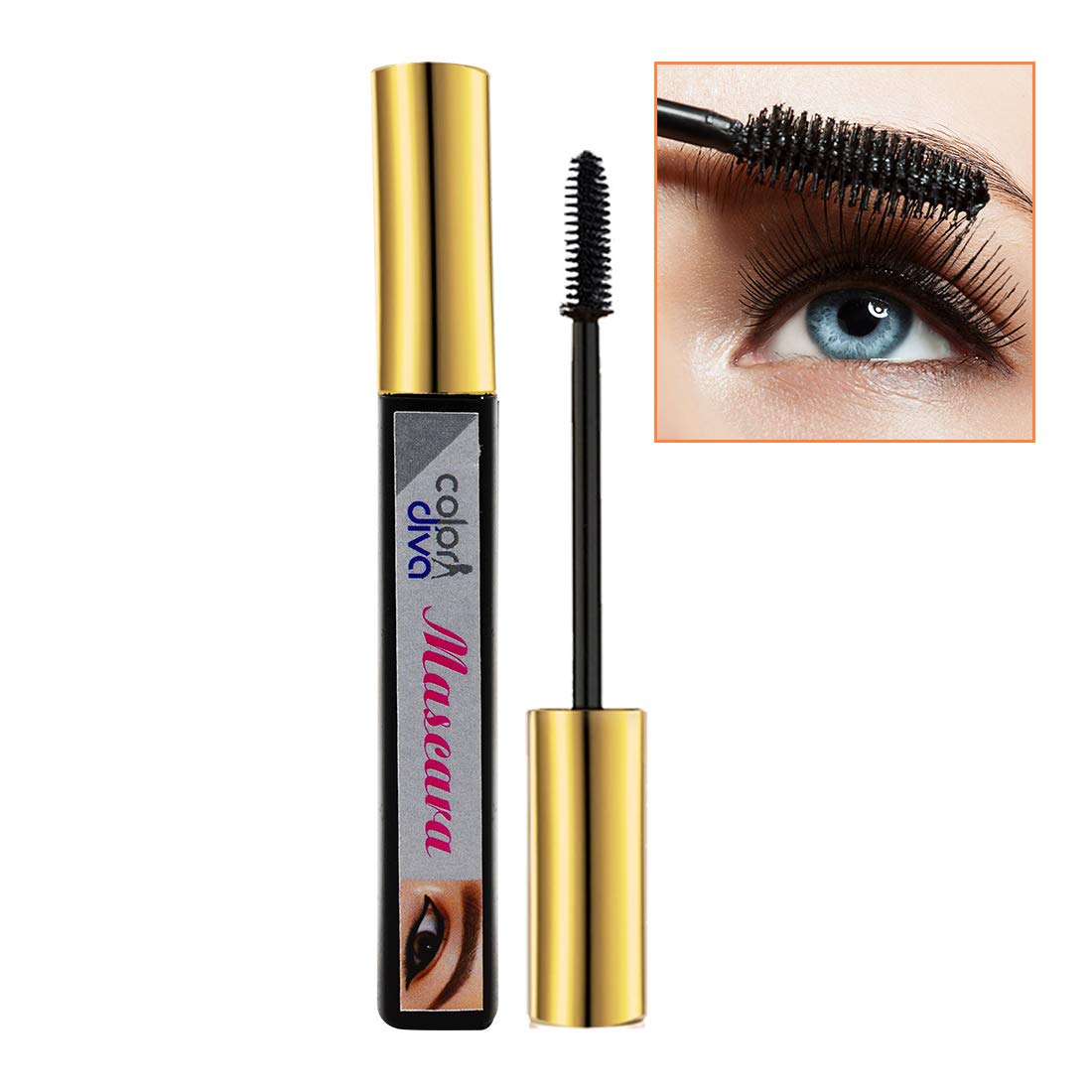 COLOR DIVA Mascara - Volumizing & Lengthening Waterproof Mascara for Dramatic Lashes | Perfect for Everyday Wear, Parties & Special Occasions