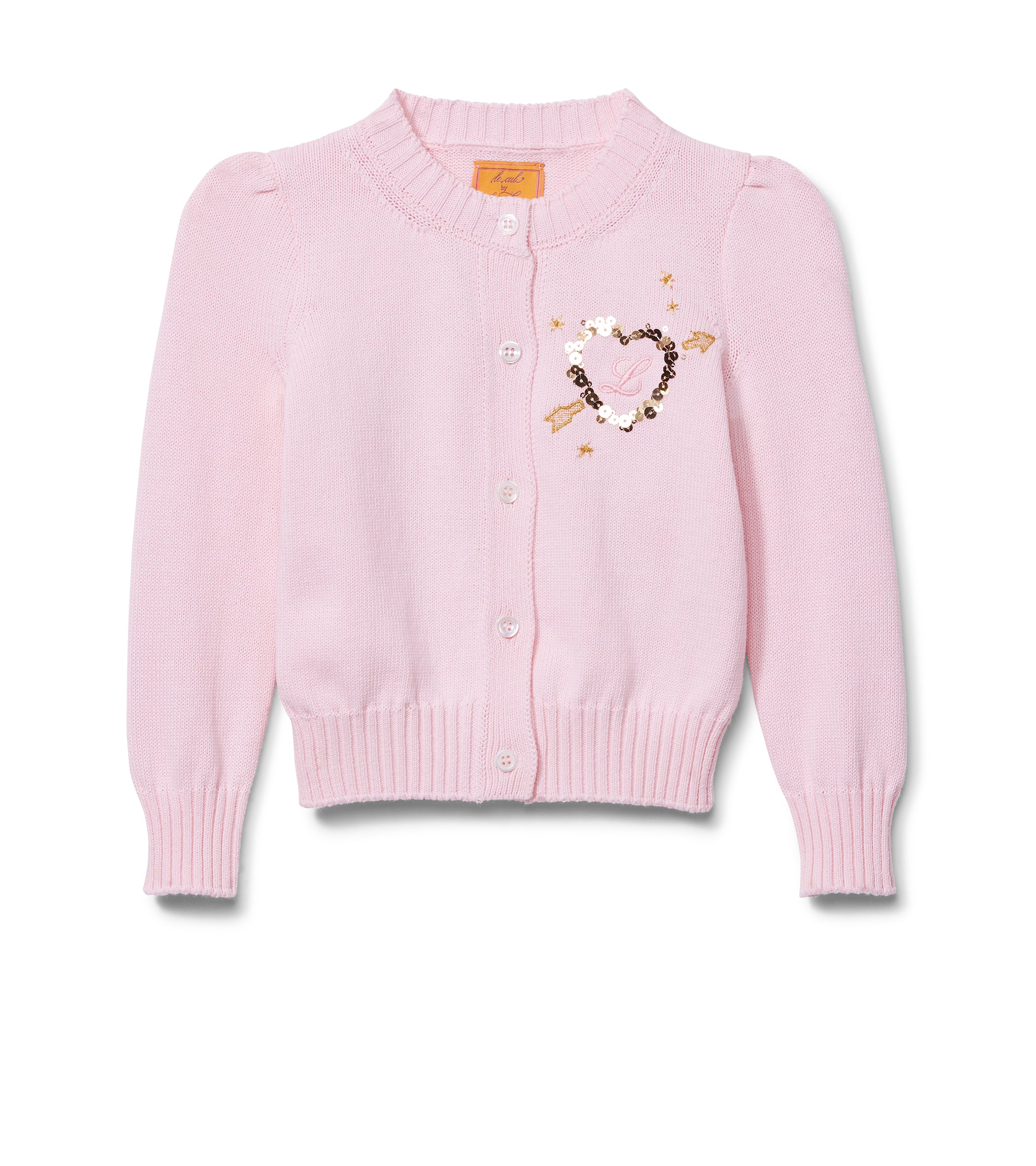 Soft Cotton Puff Sleeve Cardigan for Girls - Cozy Laursie Style Sweater for School, Playdates & Family Outings