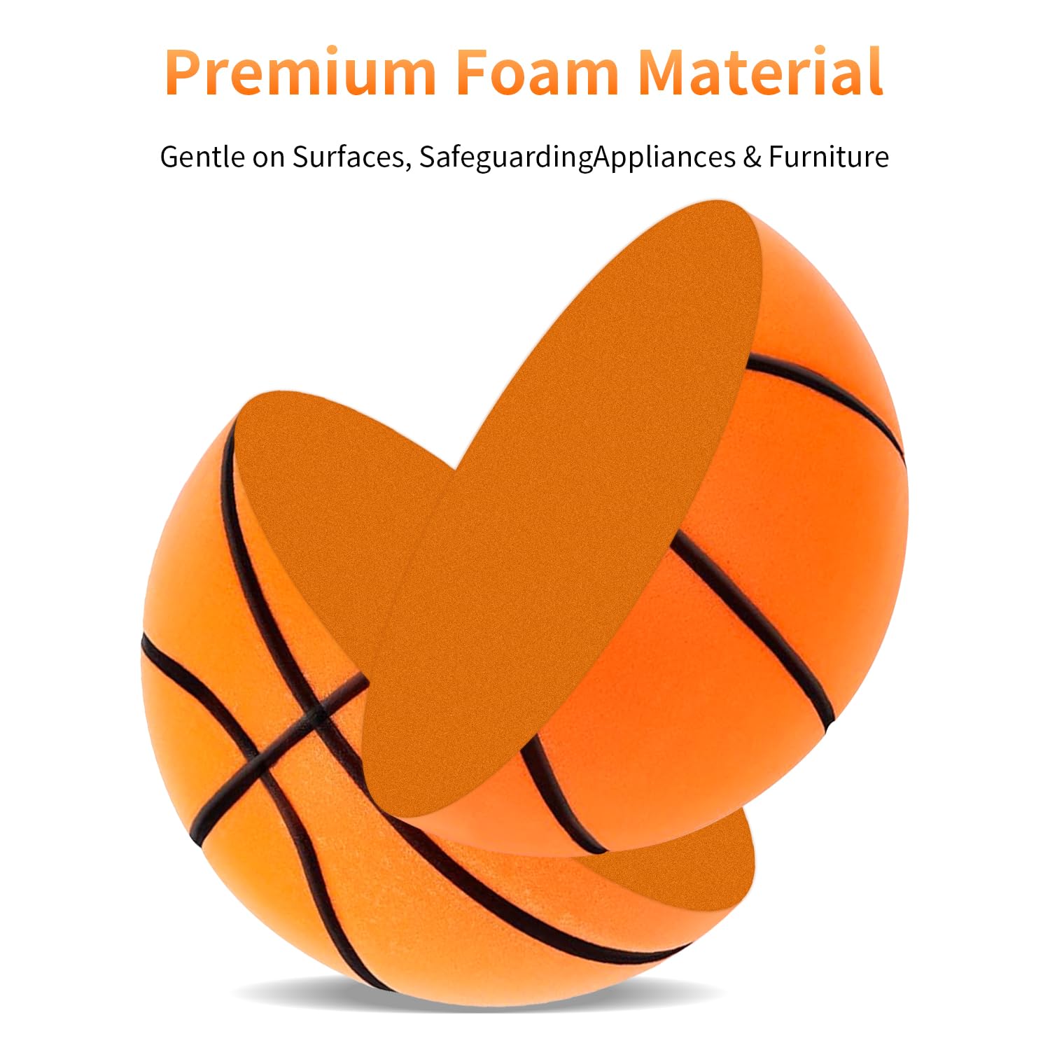 2025 Upgraded Silent Basketball - Noiseless Foam Indoor Training Ball for Dribbling, Shooting & Practice | Perfect for Home, Gym, Apartment & Kids Play | Ideal for Quiet Basketball Training & Indoor Sports Activities