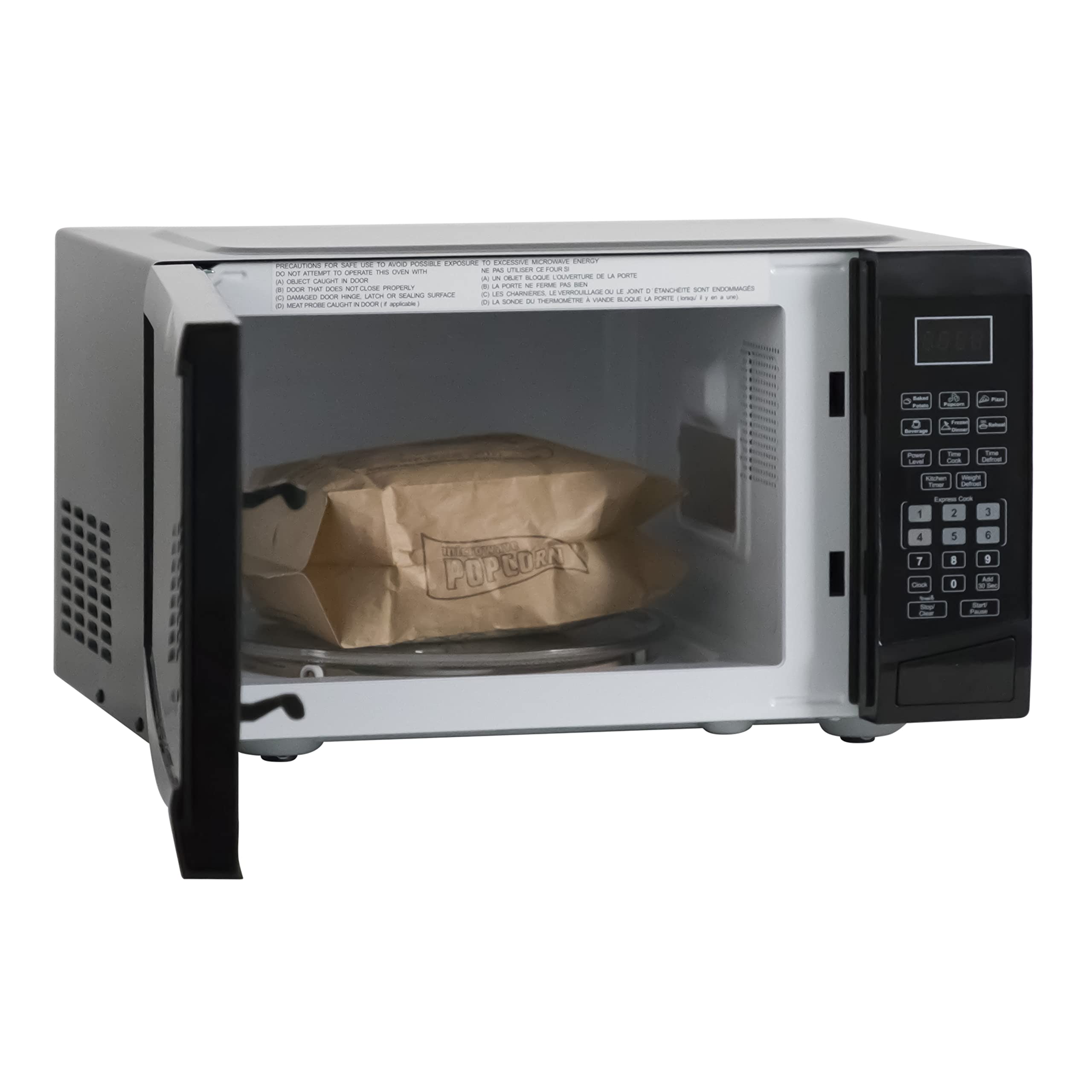 West Bend WBMW92B 900-Watt Compact Microwave Oven with 6 Pre-Set Cooking Modes, Speed Defrost, Electronic Controls & Glass Turntable - Black | Perfect for Dorms, Small Kitchens & Office Break Rooms