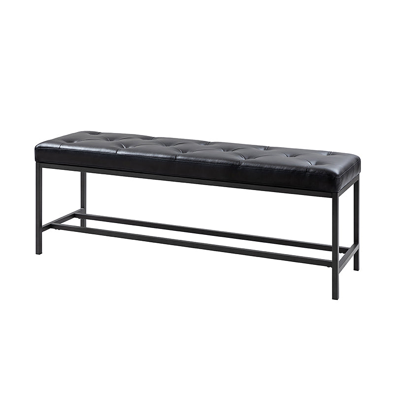 Johannes Upholstered Bench - Stylish Storage Ottoman with Tufted Cushion, Modern Entryway Bench for Bedroom, Living Room & Hallway - Perfect for Seating, Storage & Home Decor
