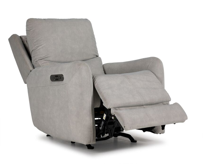 Chase Power Rocker Recliner Chair - Grey Upholstered Electric Lift Recliner with Remote Control for Living Room, Home Theater & Relaxation