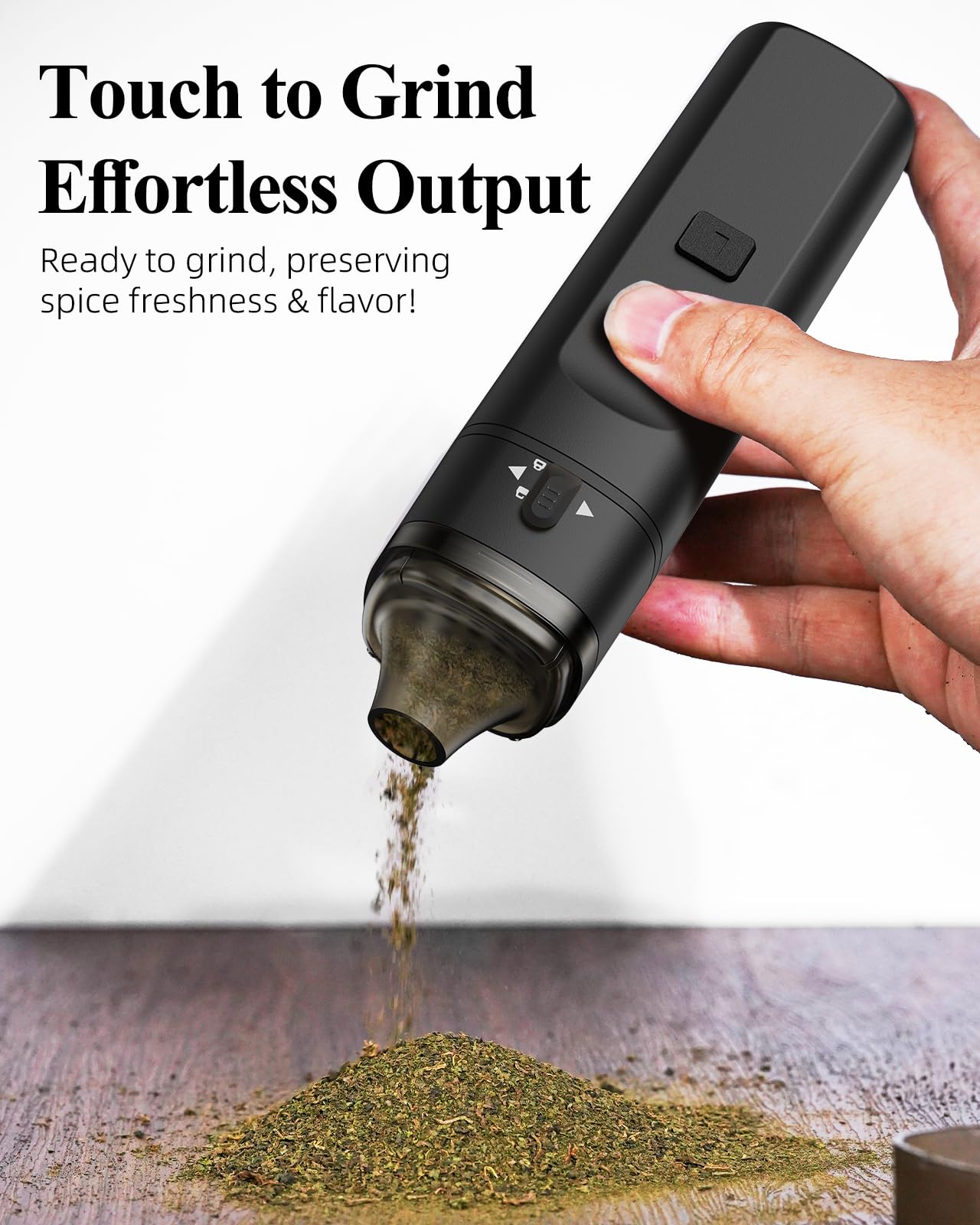 Premium Electric Herb Grinder - Fast & Portable 1.5g Capacity for Fresh Herbs | Perfect for Cooking, Baking & Aromatherapy at Home or On-the-Go