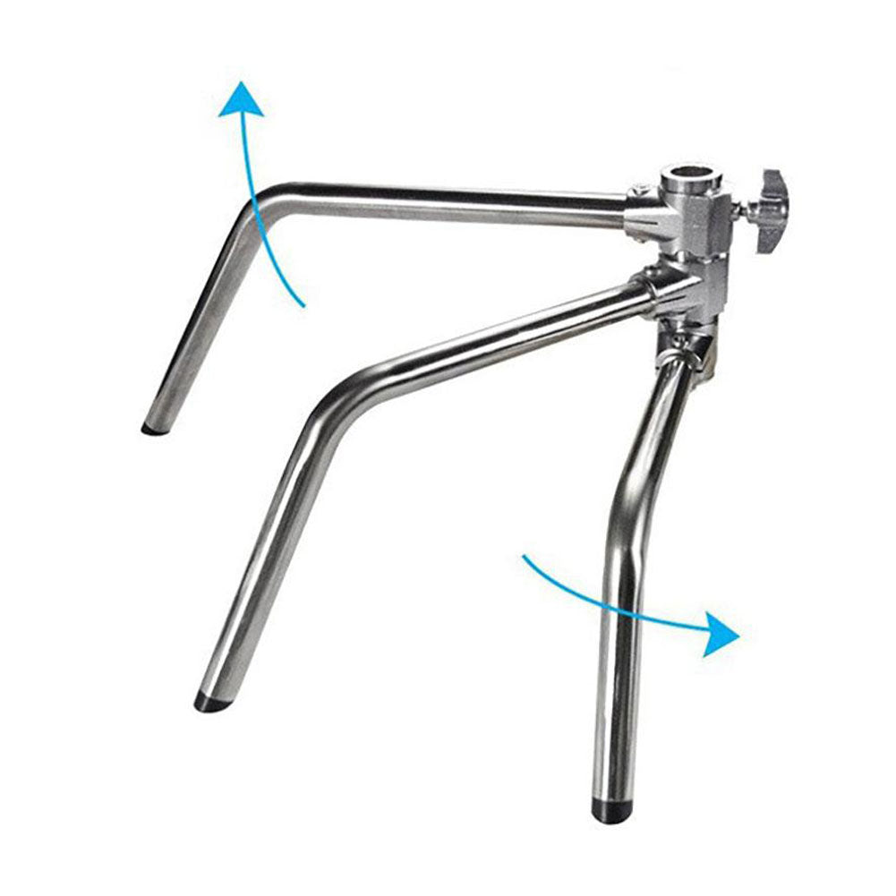 Professional Heavy Duty Silver C Stand with Boom Arm - 20kg Load Capacity for Photography & Video Studio Lighting - Perfect for Backdrops, Reflectors, and Equipment Support (Open Box)