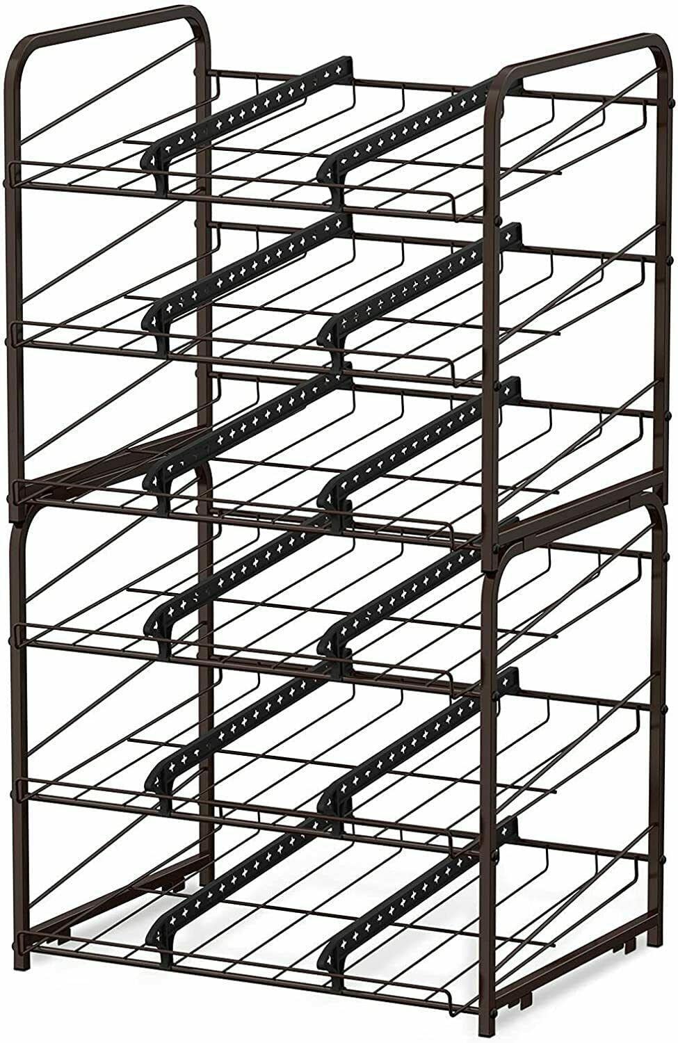 BouboboP Stackable Can Storage Dispenser - Holds 72 Cans for Kitchen Cabinet & Pantry Organization | Space-Saving Food Storage Solution for Soda, Beer, Soup Cans - Perfect for Home, RV, and Restaurant Use