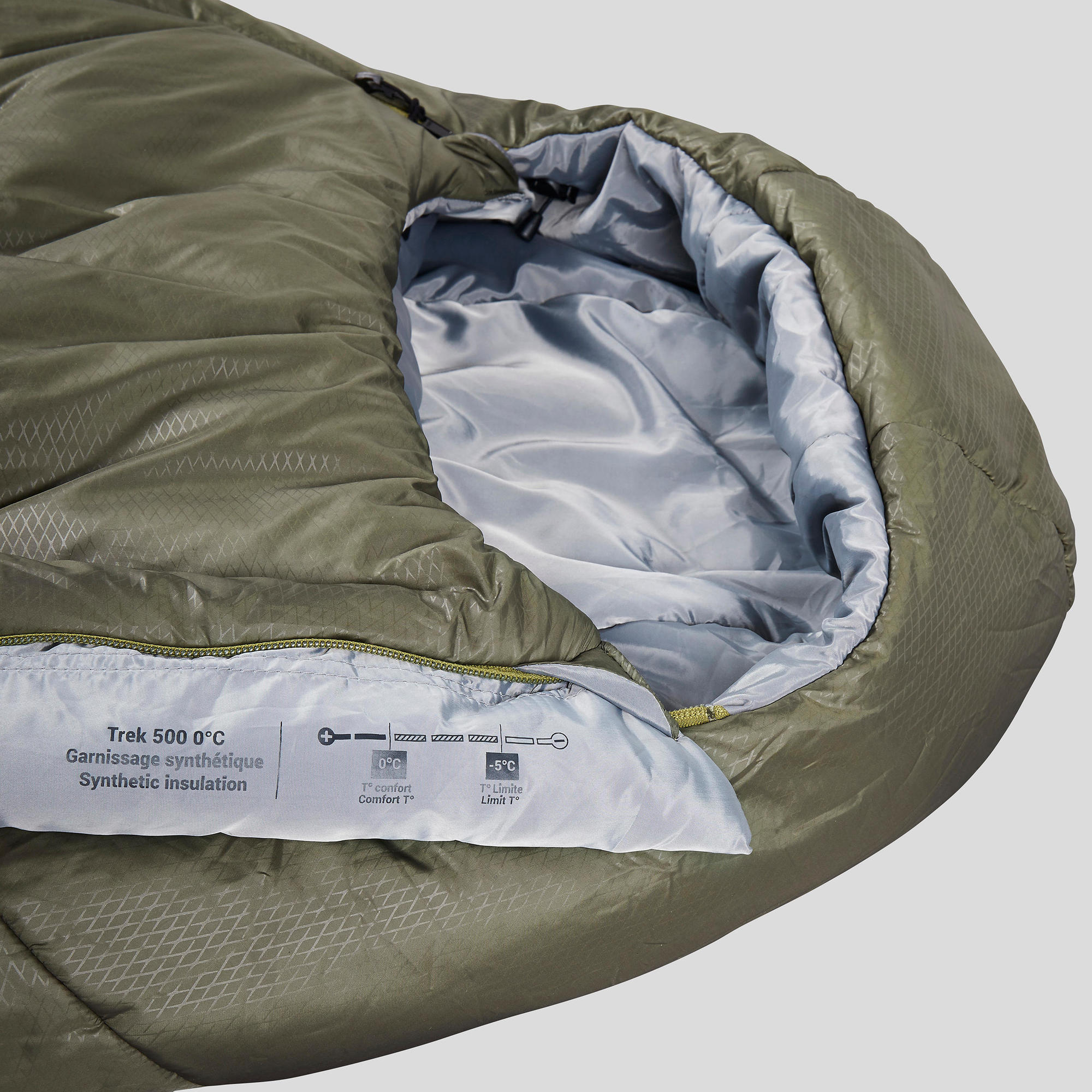 Forclaz MT500 Backpacking Sleeping Bag - Lightweight & Water-Resistant Polyester for 32°F Camping - Perfect for Hiking, Backpacking & Outdoor Adventures