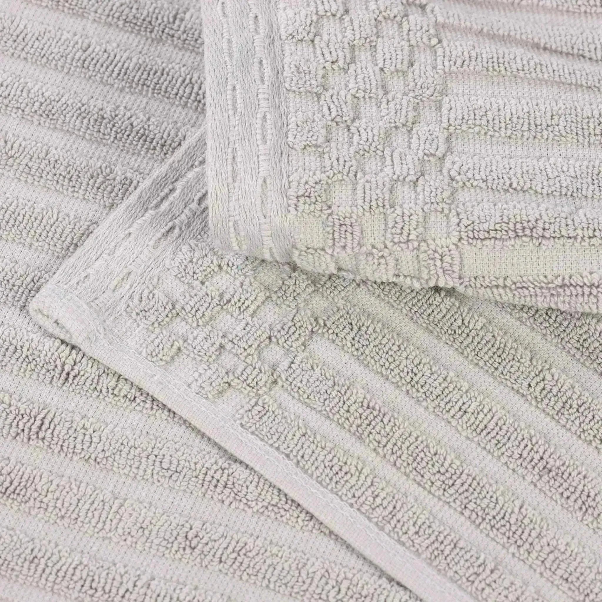 Premium Soho Ribbed Cotton Hand Towel Set - 4-Piece Ultra Absorbent Bath Towels for Kitchen, Bathroom & Gym - Soft & Quick-Drying