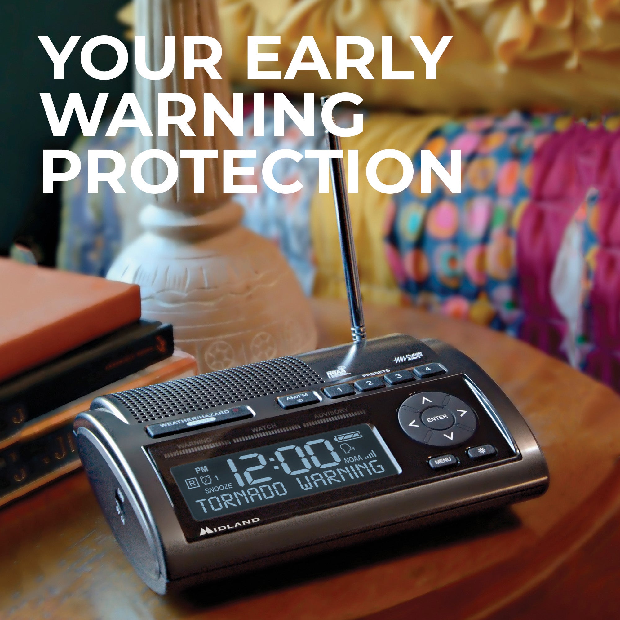 WR400 Deluxe NOAA Weather Radio with Emergency Alerts - Portable AM/FM Radio for Home, Outdoor, Camping & Emergency Preparedness