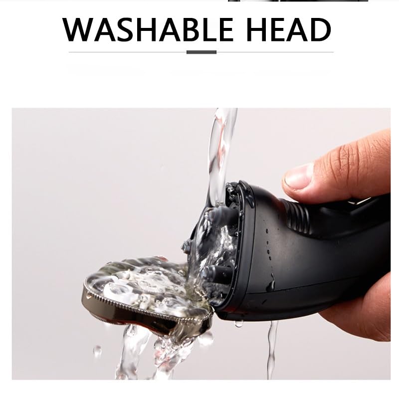Electric Head Shaver for Bald Men - 3D Floating Triple Blade Beard Trimmer & Facial Razor for Smooth Shaving | Perfect for Daily Grooming, Travel & Professional Use
