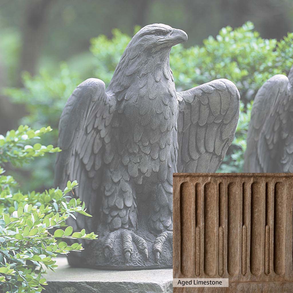Campania International Eagle Looking Left Statue - Bronze Eagle Sculpture for Home & Office Decor - Perfect for Garden, Patio, or Indoor Display