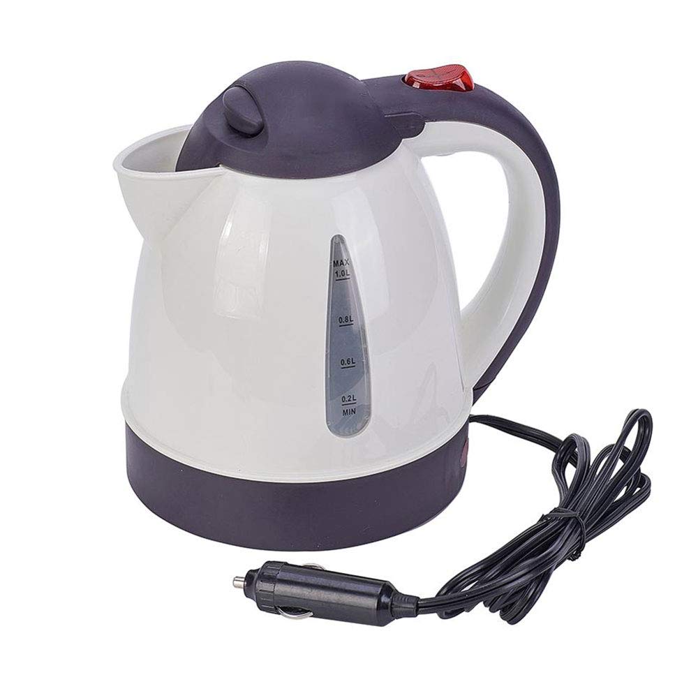 12V Car Electric Kettle - Portable Travel Kettle for Road Trips with Auto Shut Off - Heats Water Fast for Tea, Coffee & Instant Meals - Perfect for Camping, Office & Long Drives
