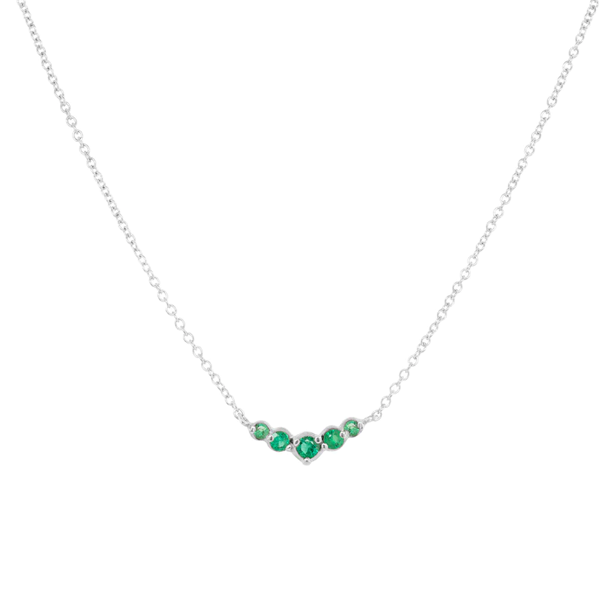 Emerald Arc Necklace - Elegant Green Gemstone Jewelry for Women | Perfect for Weddings, Parties & Special Occasions