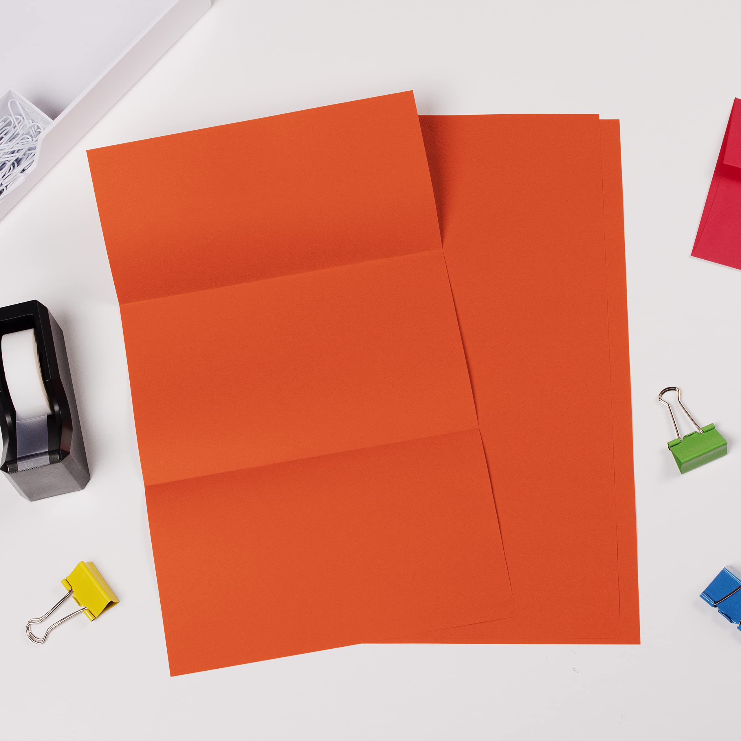 JAM PAPER Legal Size 65lb Cardstock - 8.5 x 14 Inches Coverstock Paper - 176 GSM Thick Paper - Orange Recycled Card Stock - 250 Sheets per Pack - Perfect for Business Cards, Invitations, Flyers and Craft Projects