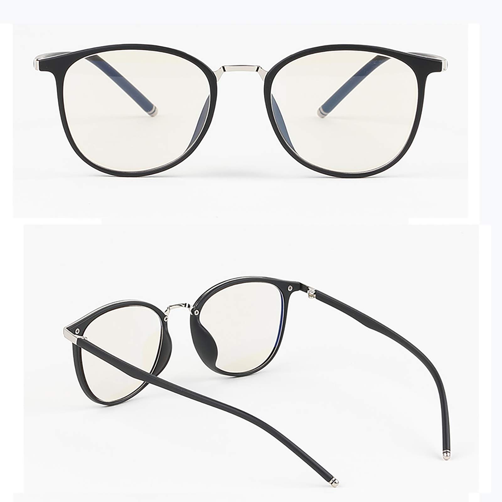 Blue Light Blocking Reading Glasses - Anti Eye Strain HD Resin Lens with UV Protection - Lightweight Fashion Eyewear for Men & Women - Perfect for Gaming, Reading & Computer Use - Black Frame +2.00 Strength