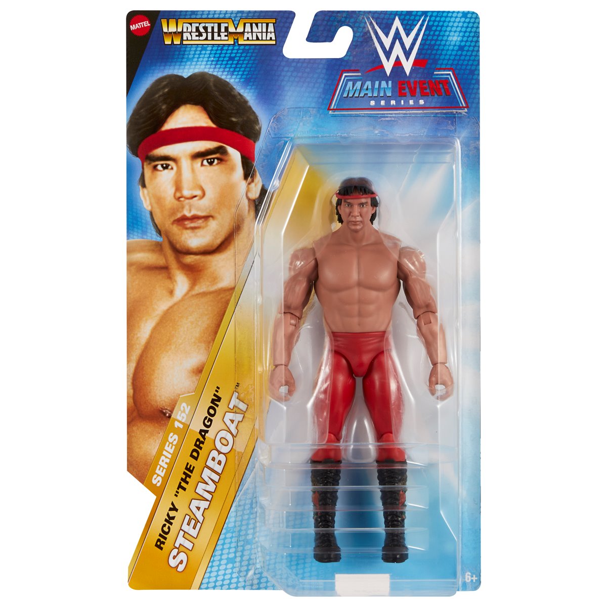 Ricky The Dragon Steamboat WWE Elite Action Figure - Mattel Main Event Series 152 | Collectible Wrestling Toy for Display & Play