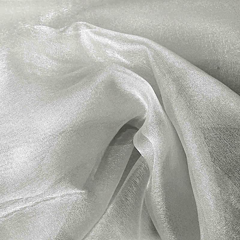 50 Silver Premium Curly Chiffon Chair Covers with Sashes - Elegant Wedding, Party & Reception Decorations - Affordable Event Supplies for Banquets, Ceremonies and Special Occasions