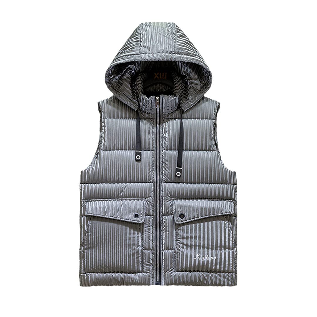 Men's Detachable Winter Vest - Thermal Windproof Thickened Warm Waistcoat for Cold Weather | Outdoor Hiking, Skiing & Casual Wear
