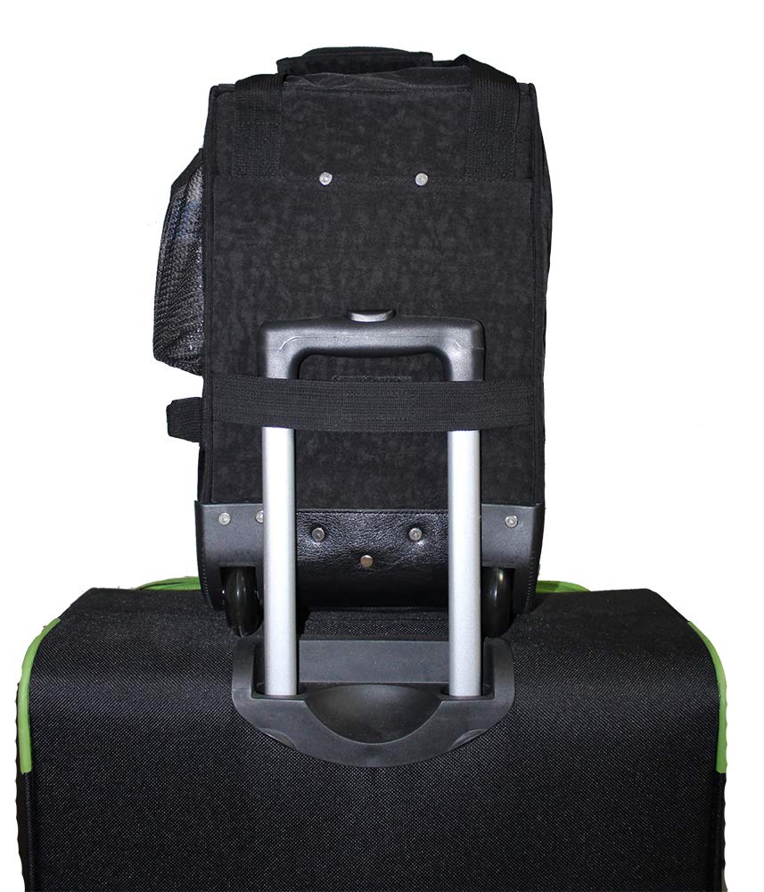 United Airlines Approved 17-Inch Rolling Under Seat Duffel Bag - Compact Carry-On Luggage for Air Travel, Business Trips & Weekend Getaways (Black)