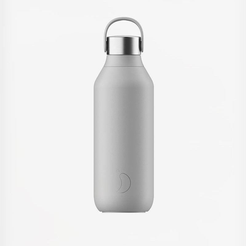 Chilly's Series 2 500ml Insulated Stainless Steel Water Bottle - Granite Grey | Leakproof & BPA-Free | Perfect for Gym, Hiking & Everyday Hydration