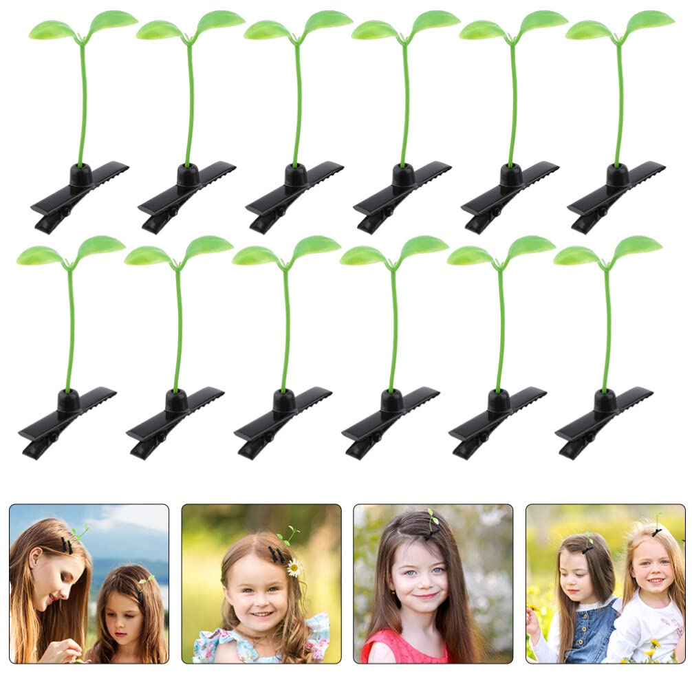 Beaupretty 40Pcs Cute Bean Sprout Hair Clips for Women Girls Kids - Fun Plant Grass Hair Accessories for School, Home, Party & Cosplay - Perfect for Daily Wear, Gifts & Themed Events