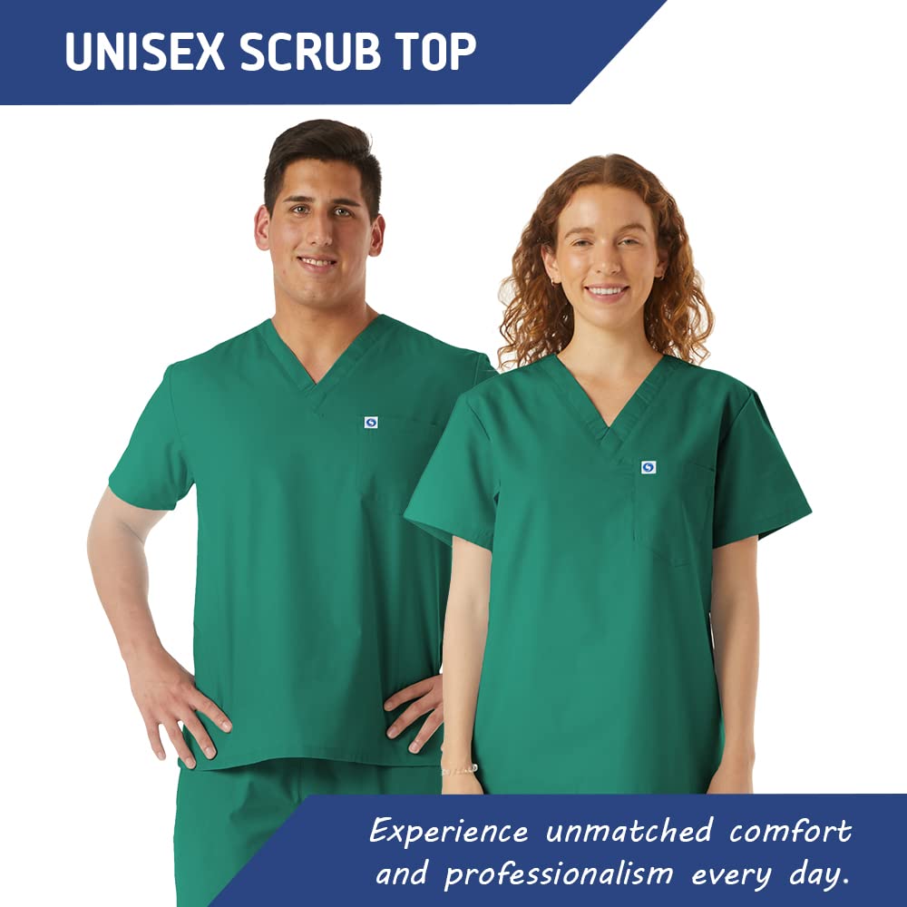 Unisex V-Neck Scrub Top for Doctors & Nurses - Comfortable Medical Workwear for Hospital, Lab & Yoga | Perfect for Healthcare Professionals & Clinical Settings