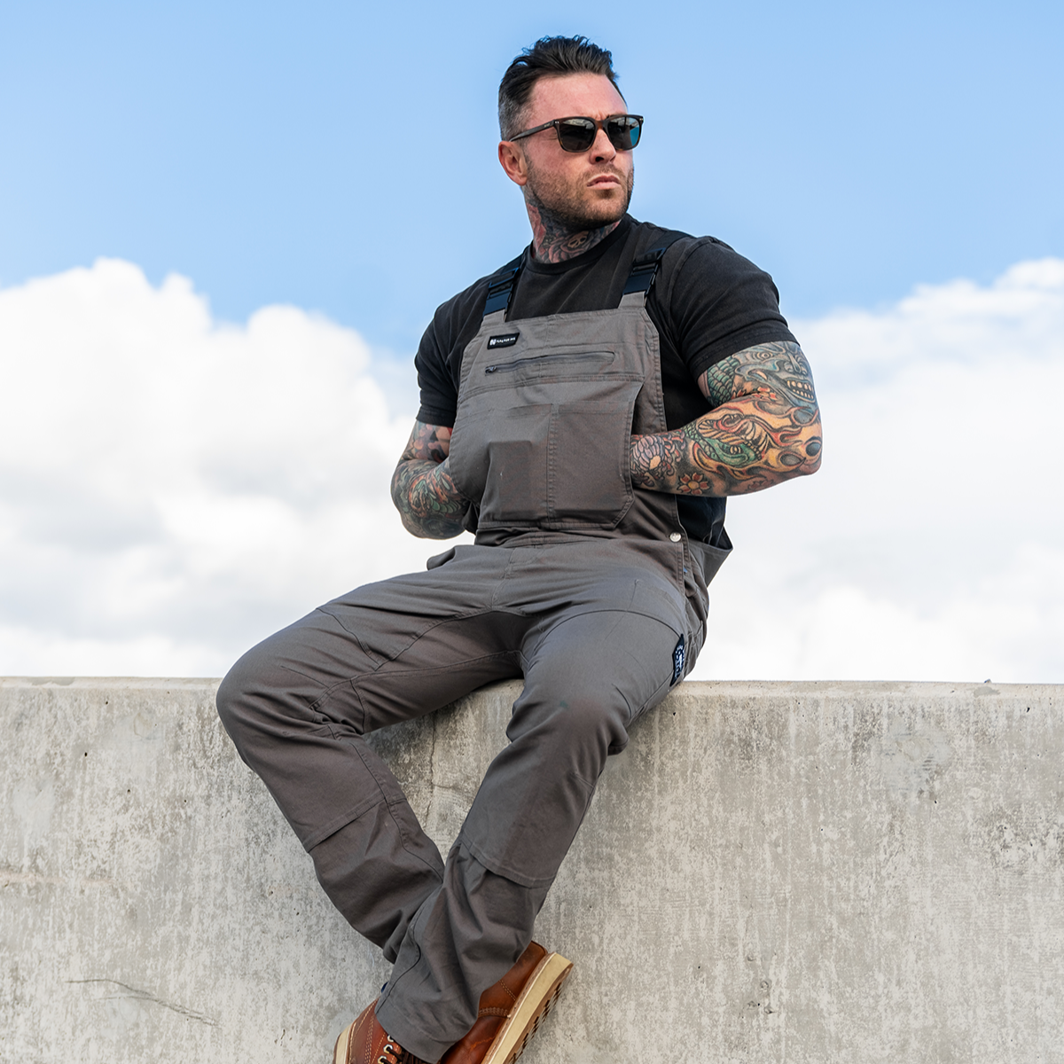 FOREVER OVERALLS Grey - Durable Denim Overalls for Men & Women | Perfect for Work, Casual Wear & Outdoor Activities