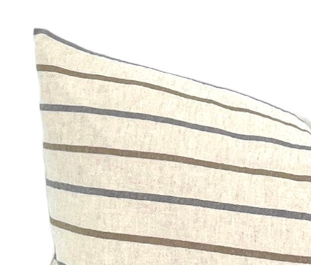 Chiangmai Brown and Gray Striped Cotton Throw Blanket - Soft & Cozy for Bed, Sofa, and Outdoor Use