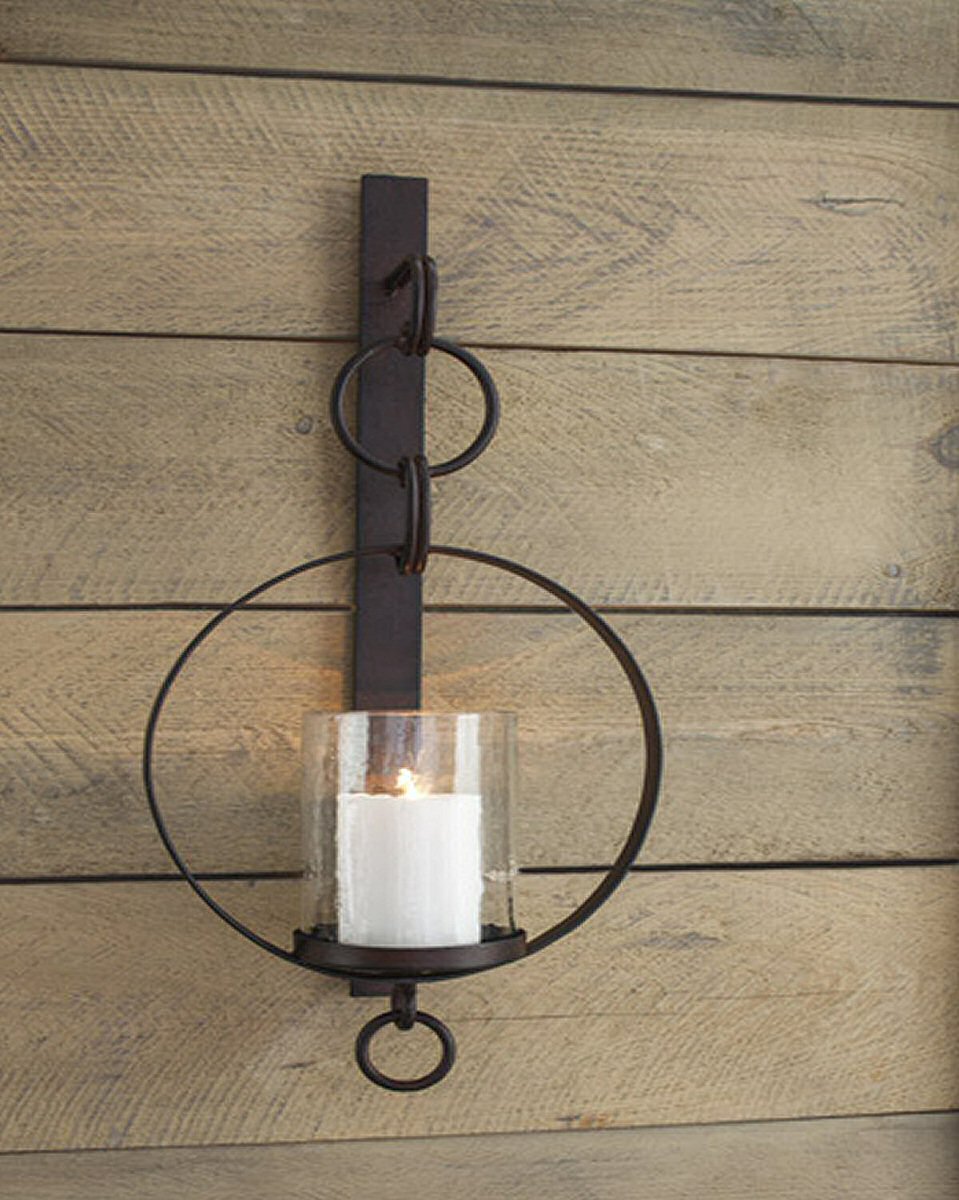 11W Ogaleesha Brown Wall Sconce - Vintage Industrial Lighting Fixture for Bedroom, Living Room, and Hallway Decor