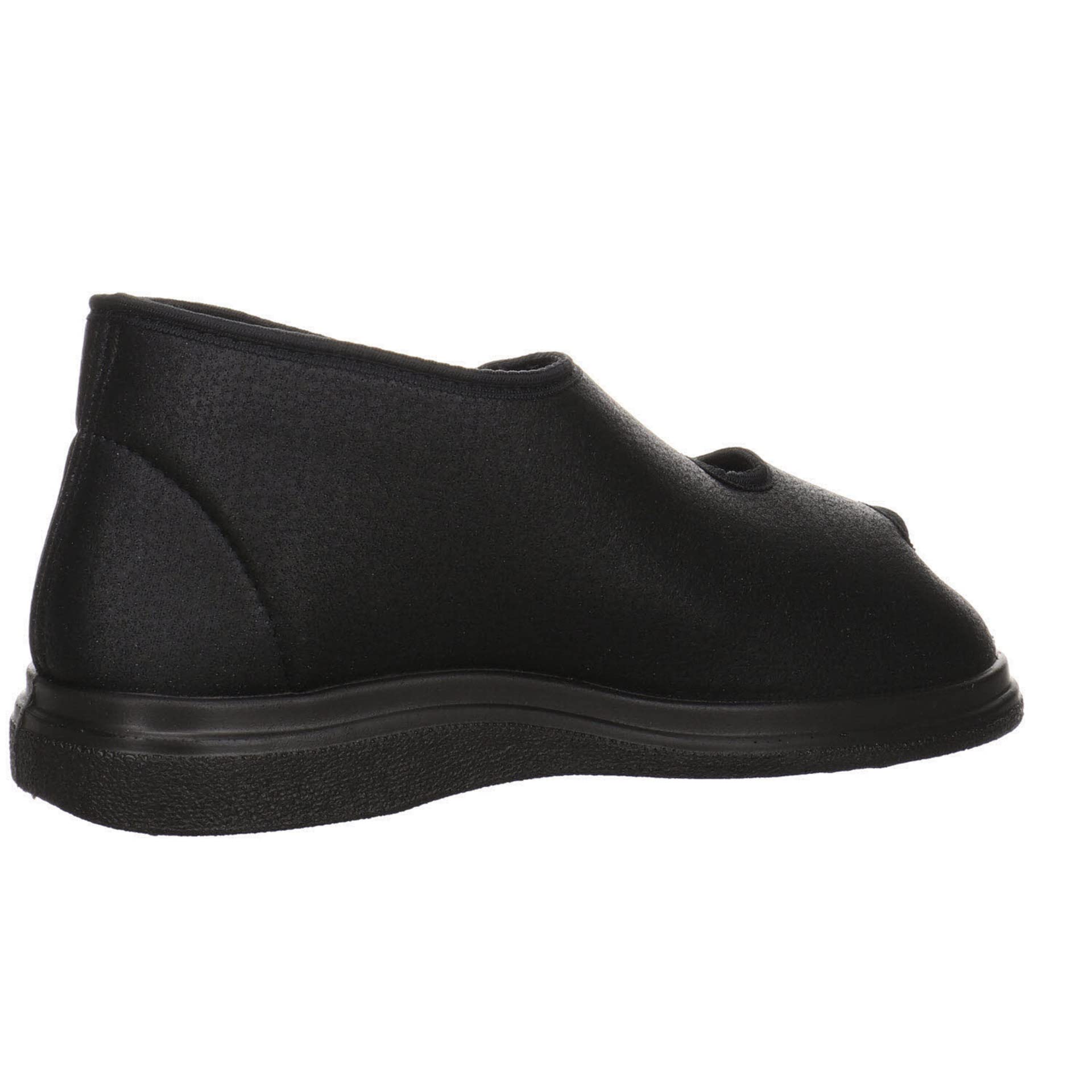 Fischer Men's High Hi-Top Slippers - Black Schwarz 222 - Size 14 | Comfortable Indoor/Outdoor House Shoes for Relaxing at Home, Lounging & Quick Errands