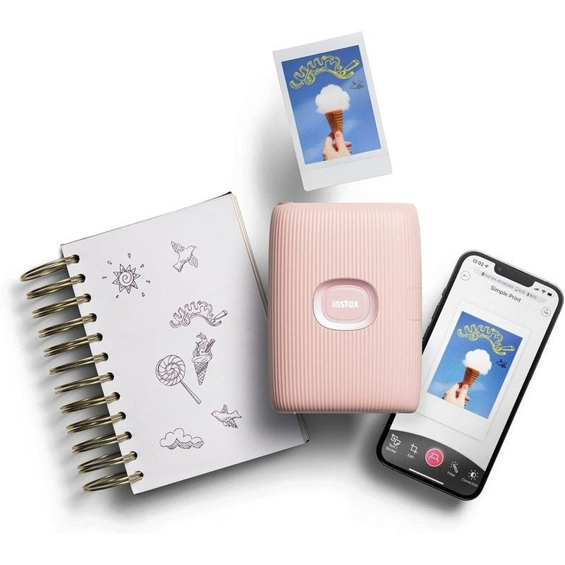 Fujifilm Instax Mini Link 2 Smartphone Photo Printer - Wireless Instant Film Printer for iPhone & Android - Perfect for Travel, Parties & DIY Scrapbooking