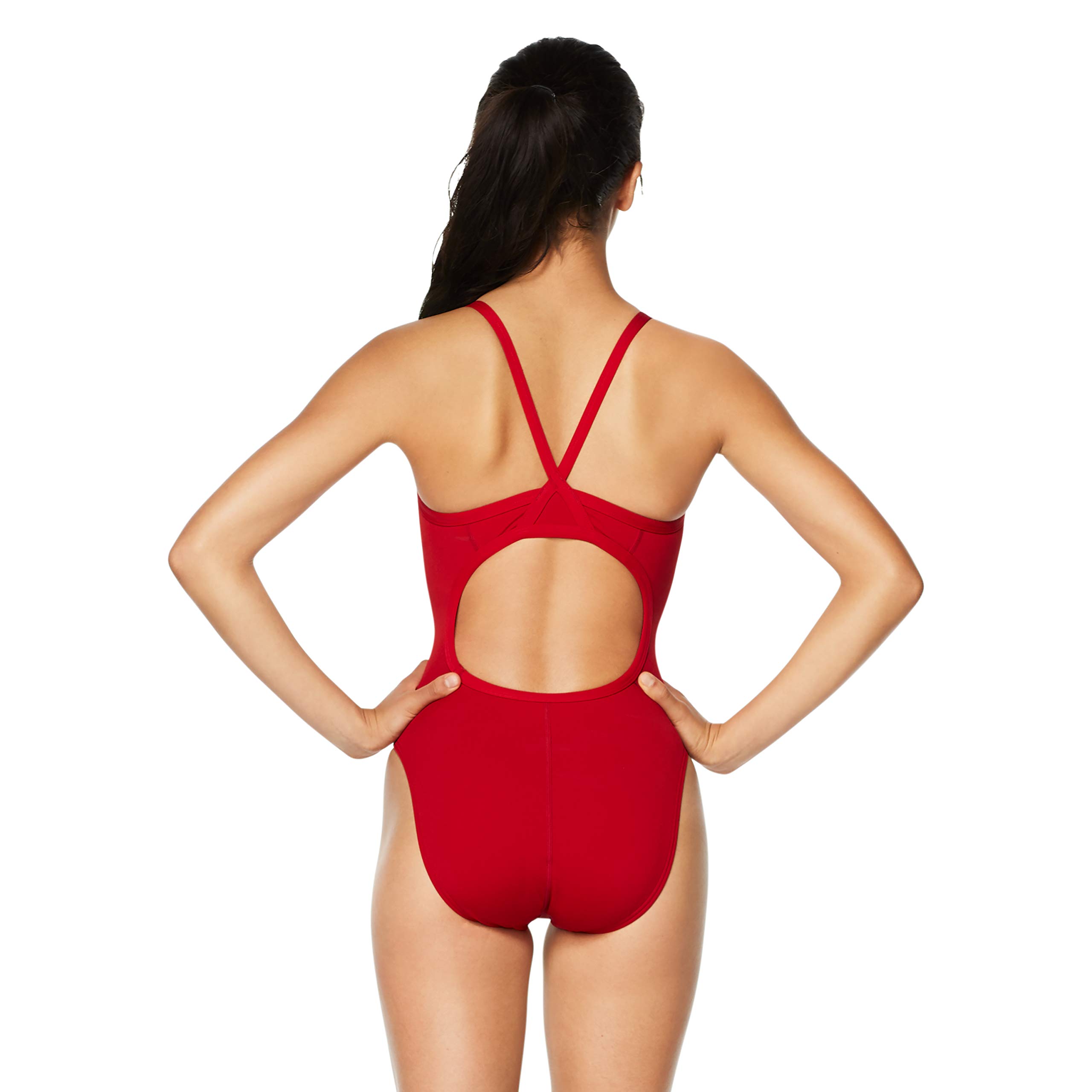Speedo Women's One Piece Swimsuit - Endurance+ Flyback Solid Team Colors | Competitive Swimwear for Lap Swimming & Water Aerobics | Comfortable Training Suit for Pool & Beach
