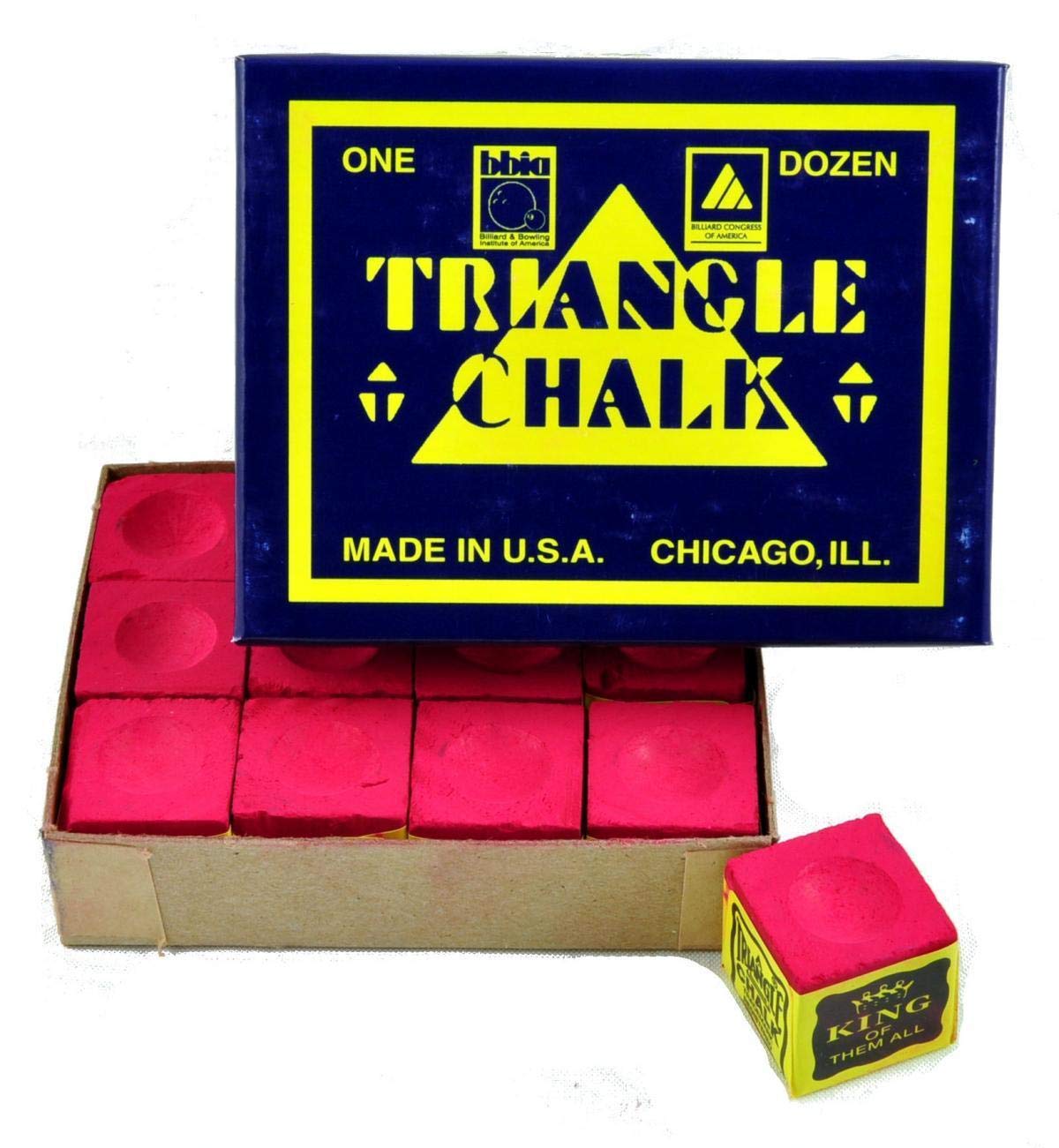 Premium Pool & Snooker Table Cue Chalk - 12 Pack Red Cubes for Enhanced Grip & Precision Shots | Perfect for Billiards, Snooker & English Pool Games