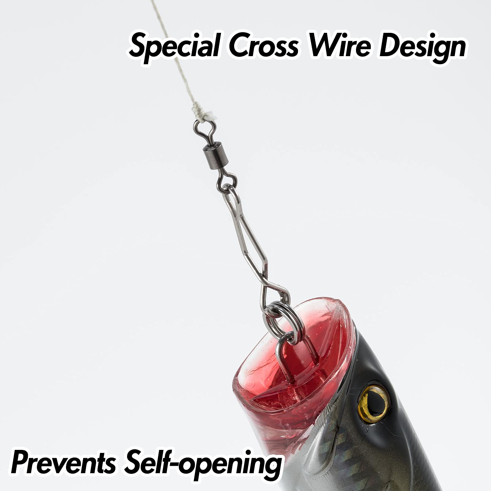 **Dr.Fish 20 Pack Stainless Steel Speed Clips - Quick Change Lure Clips for Topwater & Freshwater Fishing - Ideal for Crankbaits, Snaps & Quick Tackle Changes**    *(Perfect for Bass, Trout & Saltwater Fishing - Easy to Use & Durable for All Fishing Conditions)*