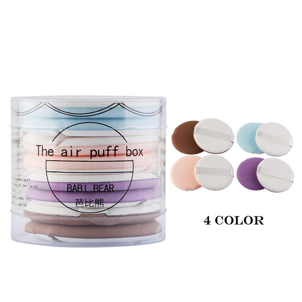 8PCS Air Cushion Puff Sponge - Cream Foundation Applicator & Facial Powder Blender for Smooth Flawless Makeup - Multi Color Set - Perfect for Daily Makeup & Professional Beauty Application