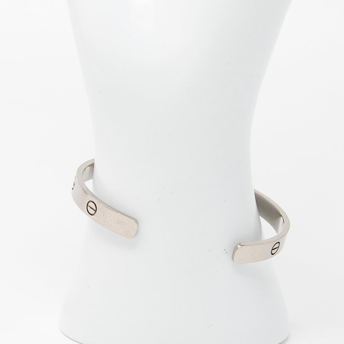 Cartier 18K White Gold Love Cuff Bracelet - Elegant Luxury Jewelry for Women, Perfect for Anniversaries, Weddings & Special Occasions