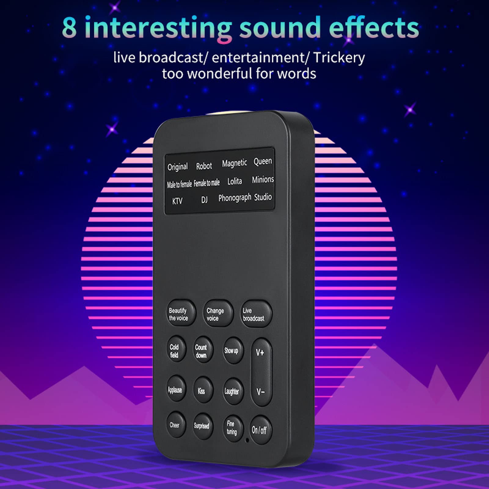 Best Portable Gaming Voice Changer - Handheld Mini Sound Card with 8 Sound Effects for PC, PS5, Xbox | Perfect for Streaming, Recording & Phone Calls