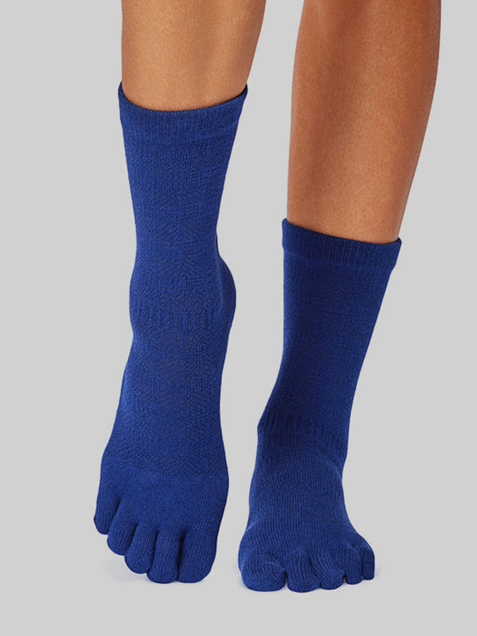 ToeSox Crew Full Toe Women's Non-Slip Yoga Socks with Grip for Pilates, Barre & Workout - Perfect for Yoga Studios, Gym & Home Exercise