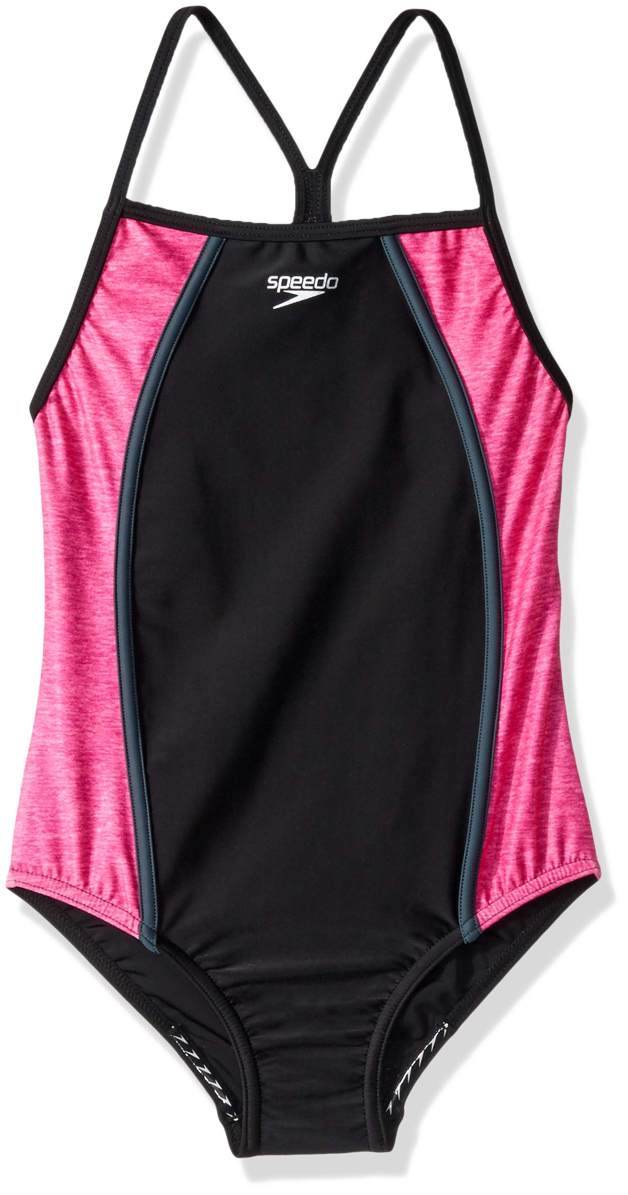 Speedo Girls' One Piece Swimsuit - Thin Straps Comfortable Swimwear for Kids & Teens - Perfect for Swimming Lessons, Beach Vacations & Pool Parties