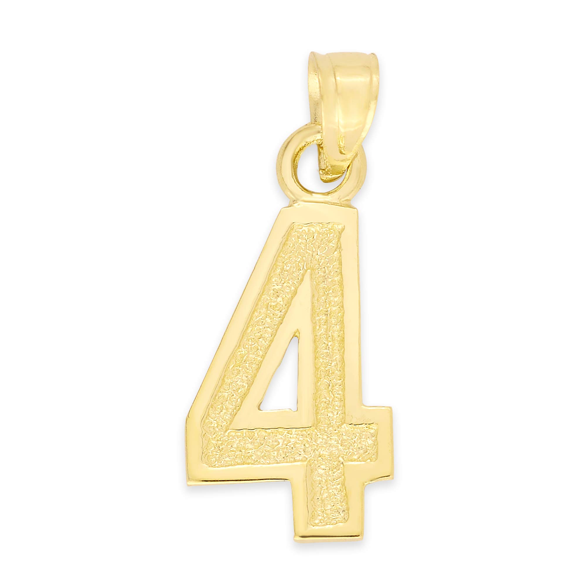 14K Real Solid Gold Athletic Number Pendant for Necklace - Sports Jewelry Gift for Athletes, Graduates & Loved Ones - Perfect for Birthdays, Anniversaries & Sports Achievements