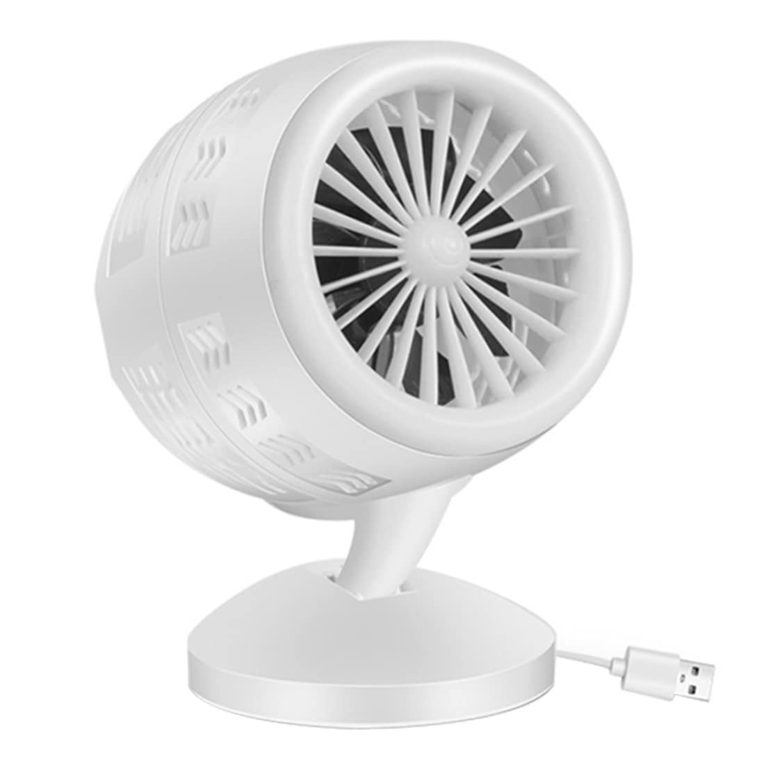 Jualyue USB Desk Fan - 2 Speed Portable Table Fan with Strong Wind, White - Perfect for Home Office, Bedroom & Summer Use - Handheld & Compact Cooling Fan for Indoor & Outdoor