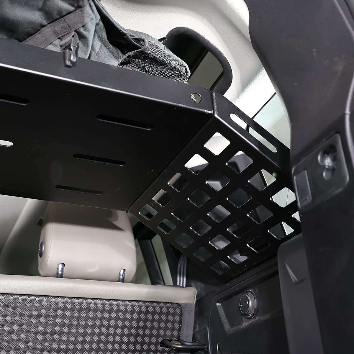 Black Aluminum Alloy Car Trunk Storage Basket Organizer for Land Rover Defender 110 2020-2022 - Auto Accessories & Cargo Carrier | Perfect for Road Trips, Camping Gear & Outdoor Adventures