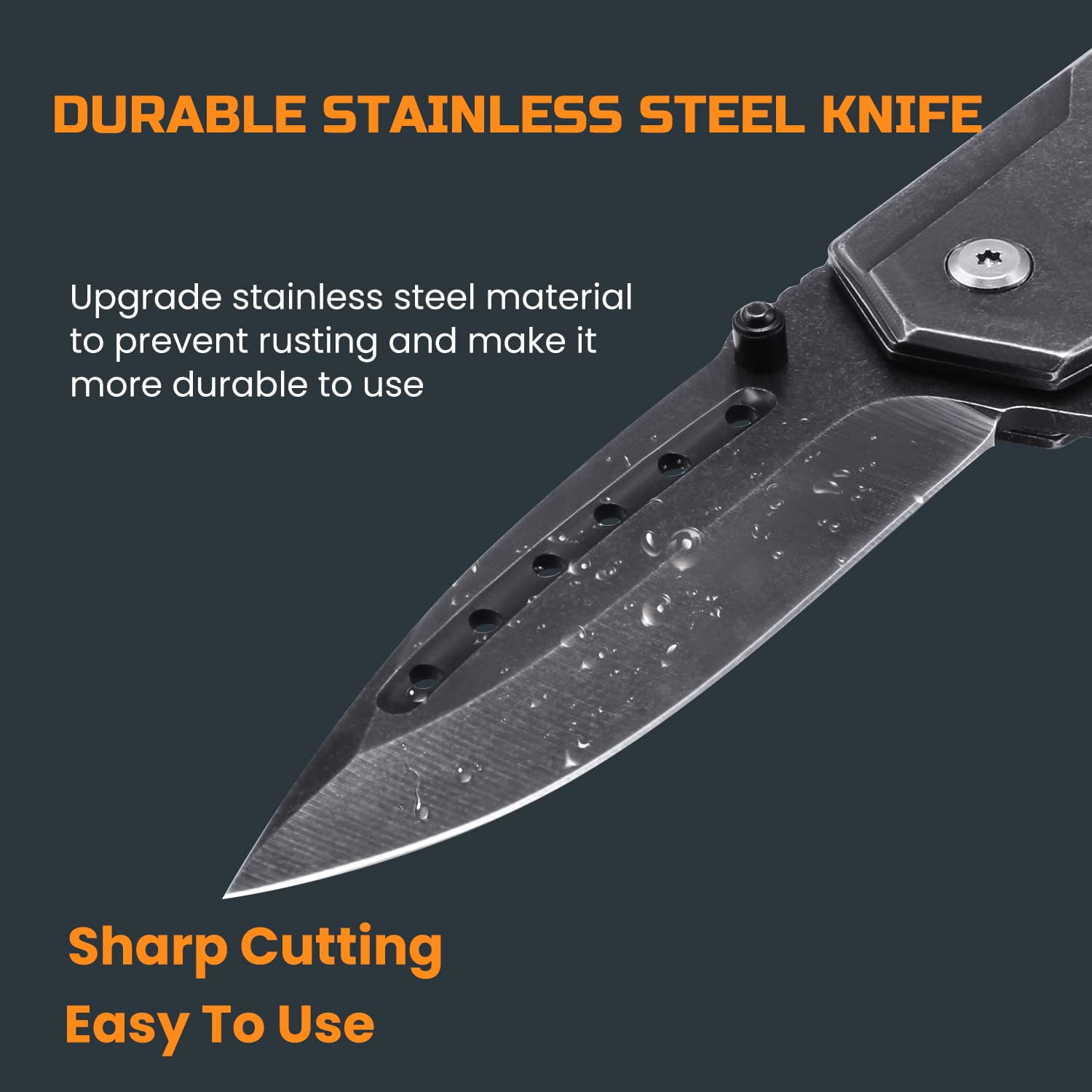Lichamp 2-Pack Tactical Folding Pocket Knife Set for Men - Sharp Flip Knife with Clip for Camping, Hunting, Hiking & Fishing | Perfect for Outdoor Survival, EDC & Everyday Carry (EDC)