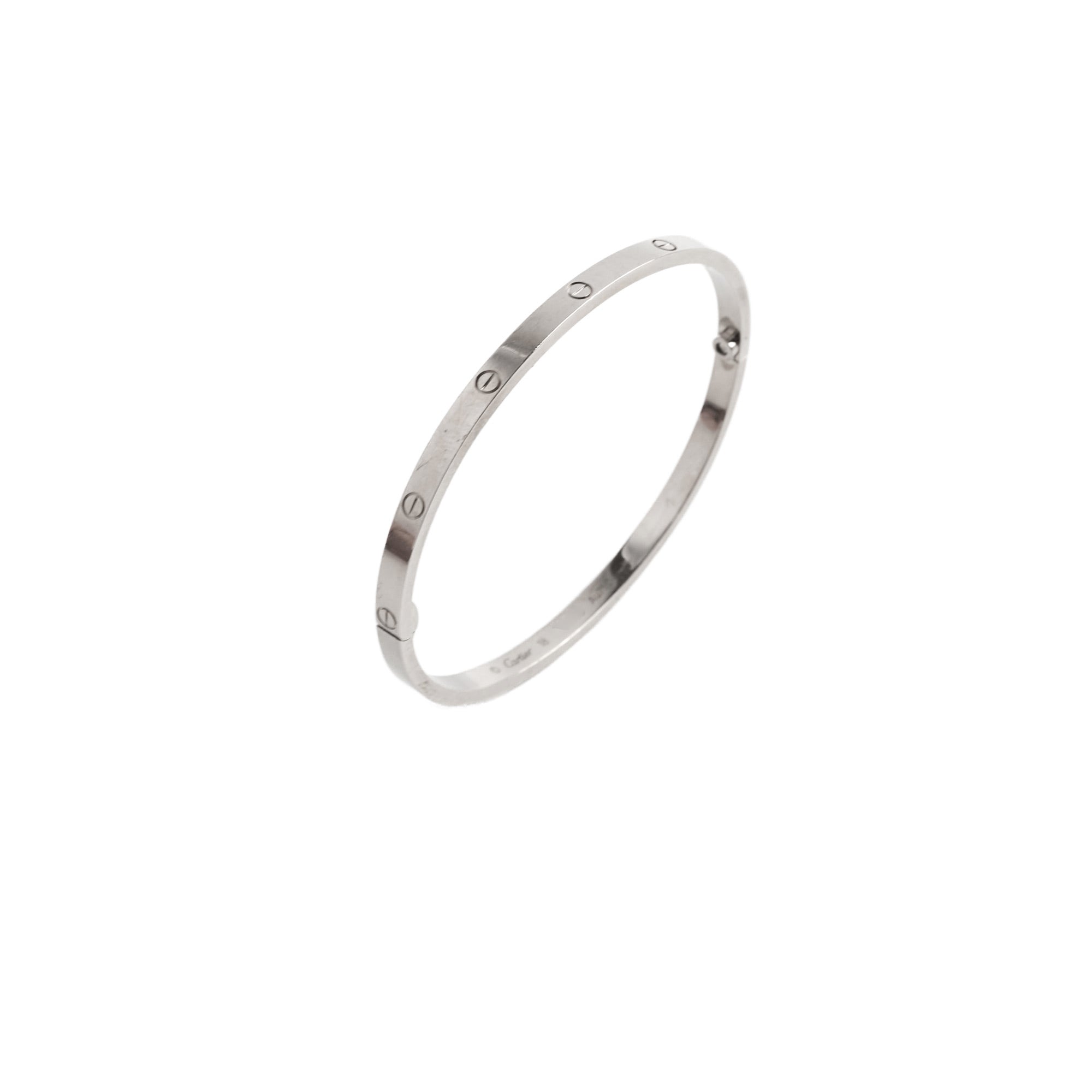 Cartier Small Love Bracelet in 18K White Gold - Elegant Jewelry for Women, Perfect for Weddings, Anniversaries & Special Occasions