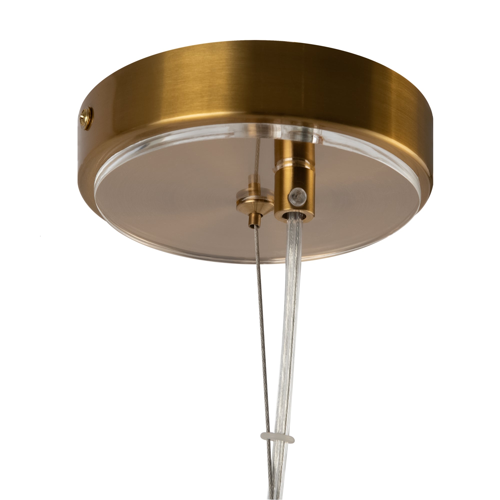 Arco 3Lt Center Ceiling Light in Brass Finish - Modern Dining Room & Living Room Lighting Fixture