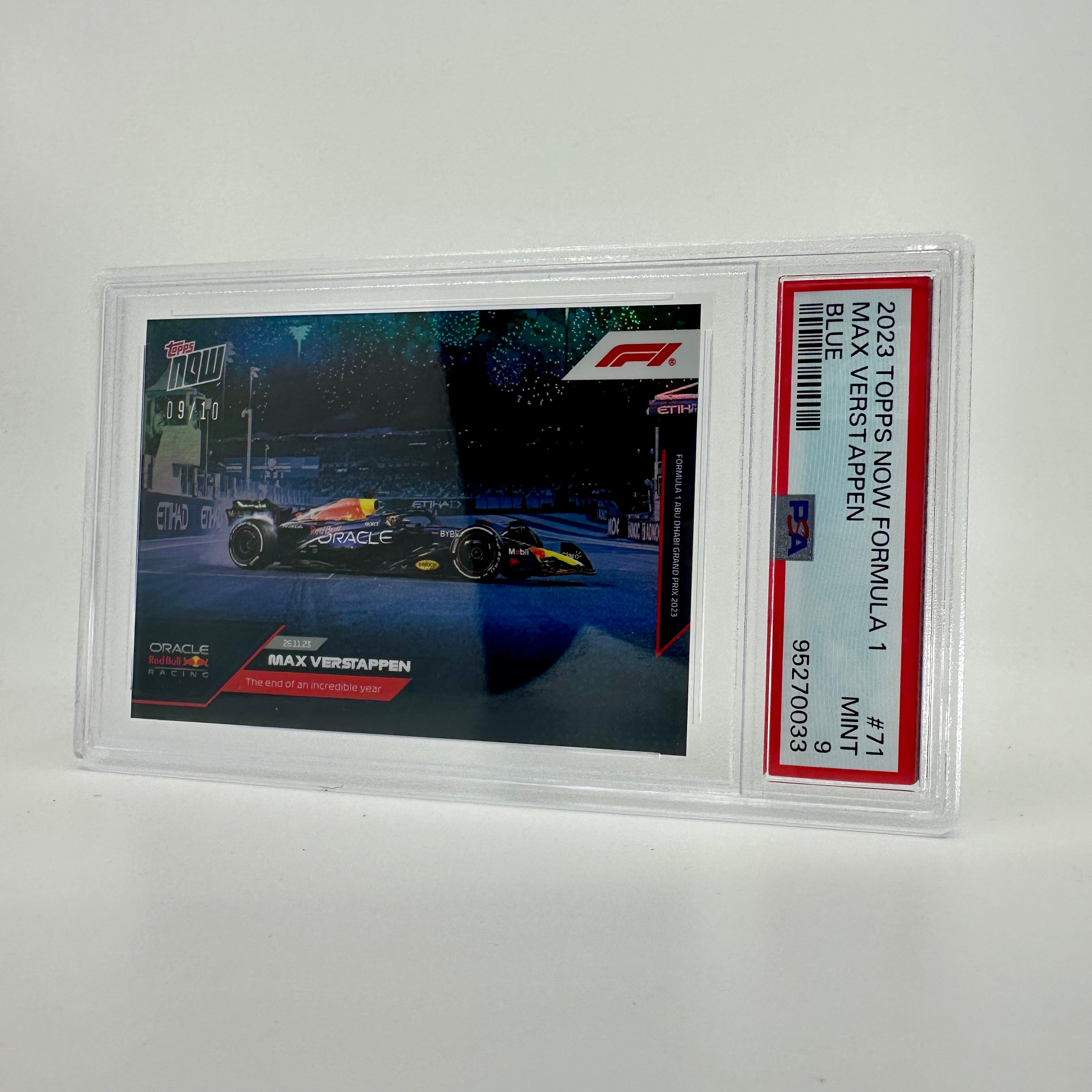 PSA 9 Graded 2009-2010 Max Verstappen #71 Blue Rookie Card - Perfect for F1 Collectors & Racing Memorabilia Displays